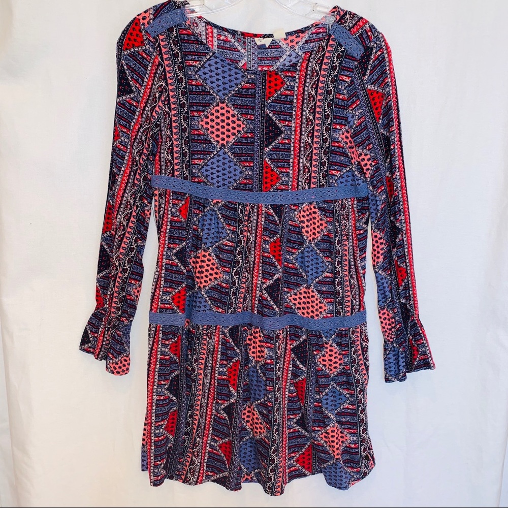 Roxy Sweetness Seas Patchwork Mini Dress Size Xs - image 2